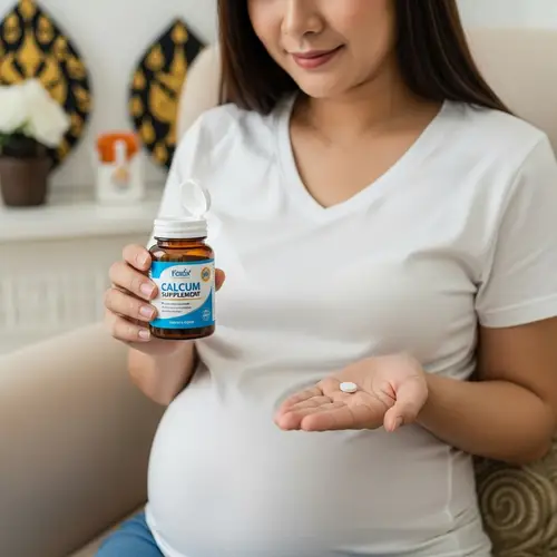 Thai Pregnant Woman Ensuring Good Nutrition | Calcium Supplement