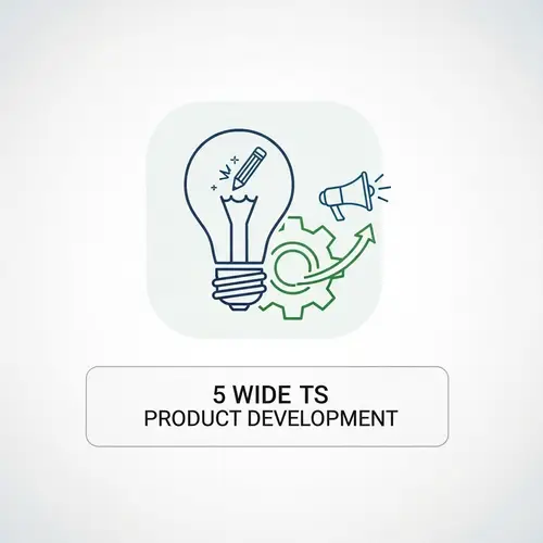 Product Development Icon - Ideation, Production, Marketing