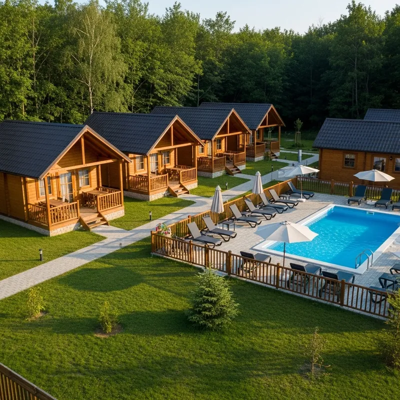 Charming Small Cabin Resort with Pool