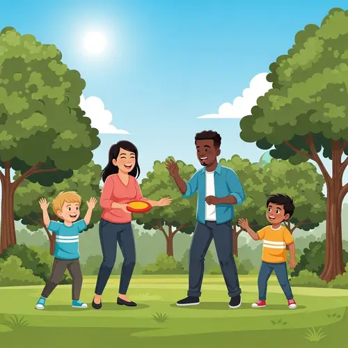 Multicultural Family Enjoying Quality Time in a Park | Happy Family Scene