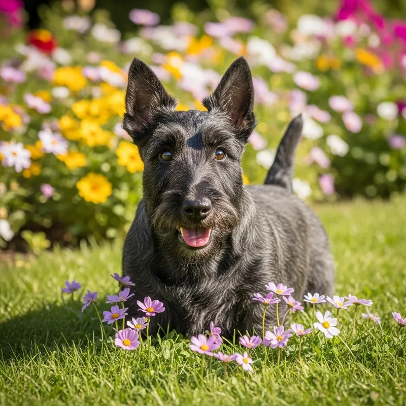 Celebrate with a Scottish Terrier & Flowers Celebrate with a Scottish Terrier & Flowers