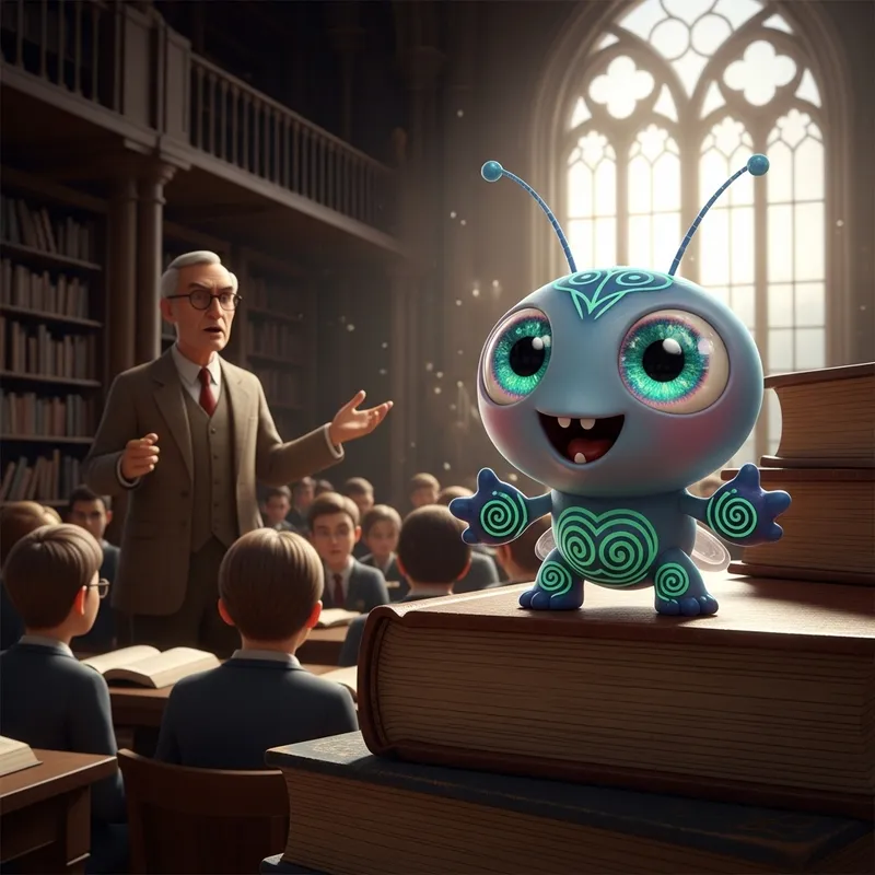 Fantastical Miniature Creature with Translucent Eyes Fantastical Miniature Creature with Translucent Eyes