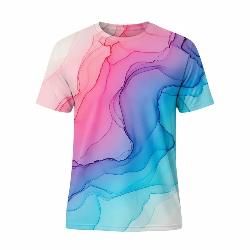 Captivating Pink and Blue Sublimation T-Shirt