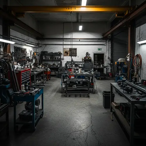 Gritty Urban Garage Workshop Photography | Tools & Machinery