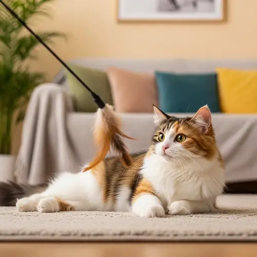 Fluffy Domestic Cat with Soft Feline Features