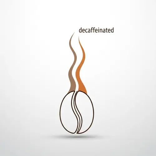 Decaffeination Process - Minimalist Depiction
