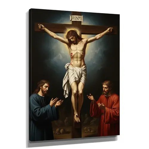 Jesus on the Cross - Religious Renaissance Art Masterpiece