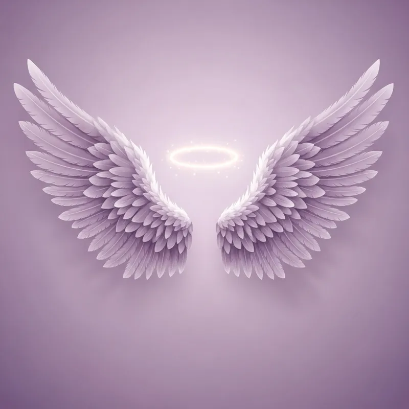 Angel Wings & Bright Halo 3D - Ethereal Card Template