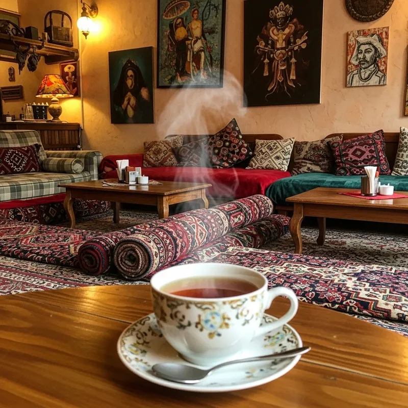 Bohemian Herbal Tea in Cozy Cafe | Relaxing Vibe