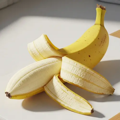 Bright Yellow Ripe Banana - Detailed Texture and Curve