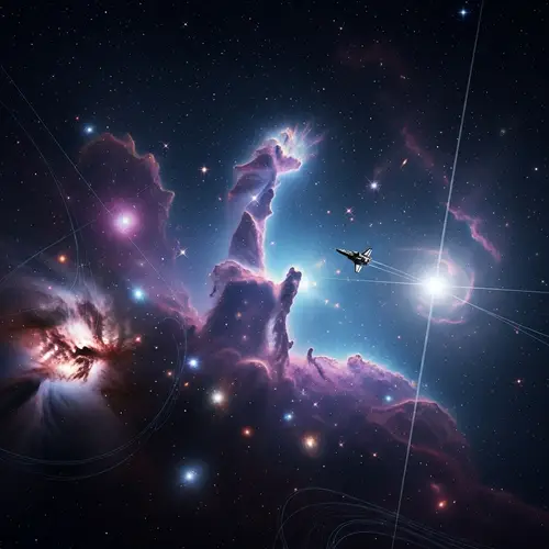 Space Exploration: Abstract Cosmic Visions