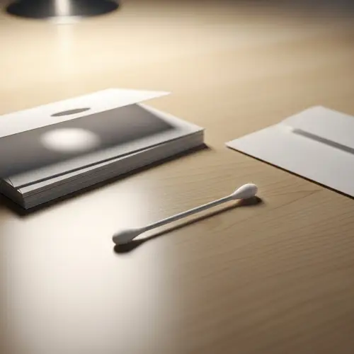 Clean Desk with Cotton Swab and Envelopes