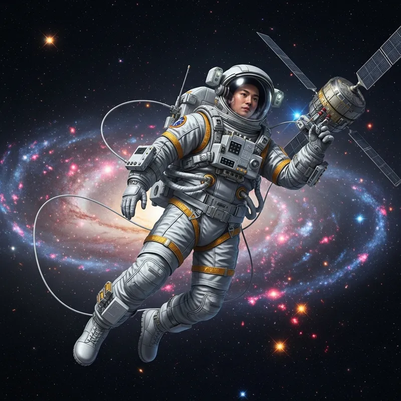 Asian Gender-Neutral Astronaut: Story in Space