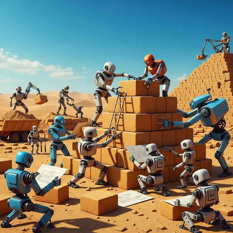 Robots Constructing Ancient Pyramids Robots Constructing Ancient Pyramids