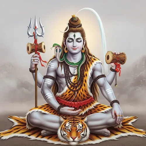 Artistic Representation of Hindu God Shiva