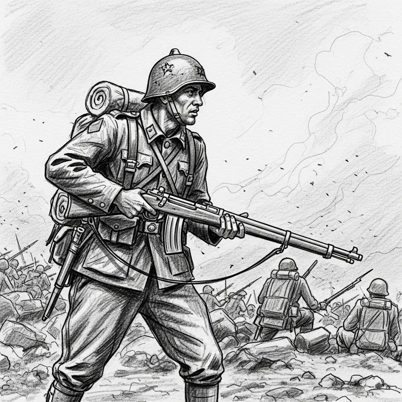 African Colonial Wars Art | Intense Conflict Illustration