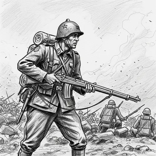 African Colonial Wars Illustration | Intense Conflict Scene