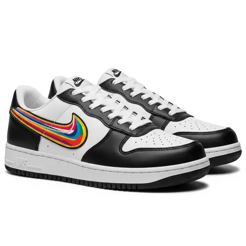 Dynamic and Spirited Swoosh Sneakers - Fashion-forward Design