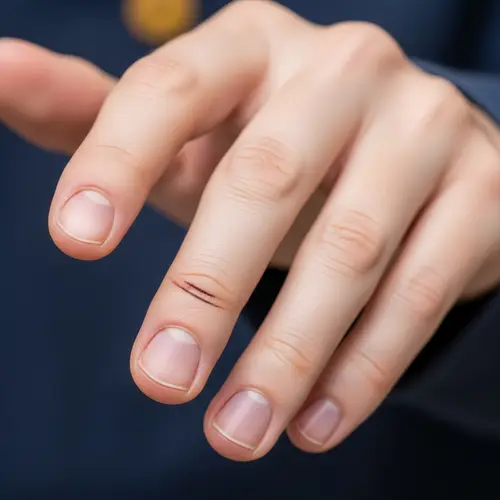 Close-up Depiction of Minor Cut on Caucasian Hand