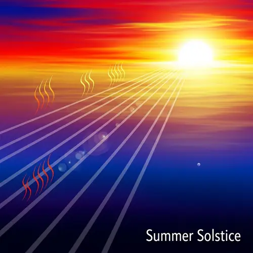 Summer Solstice Abstract Art: Bright Colors, Heat, and Sunlight