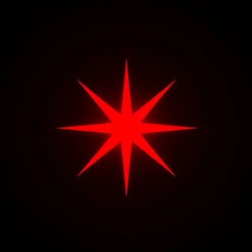 Bright Red Star Shining Vibrantly | Symbol of Perseverance & Hope