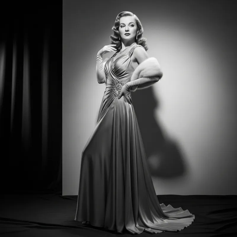 Glamorous Hollywood Woman | Elegant Black and White Photoshoot