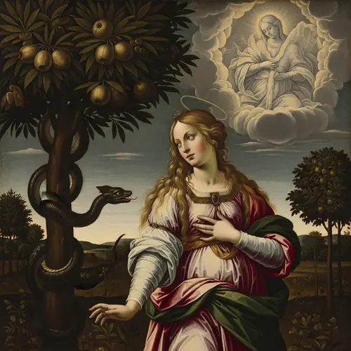Italian Renaissance Art: Eve, Serpent & Immaculate Conception