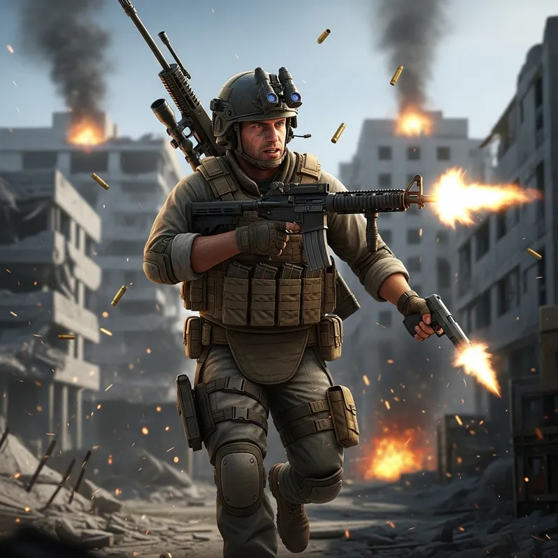 Caucasian Male Counter-Strike Character Supporting Teammates