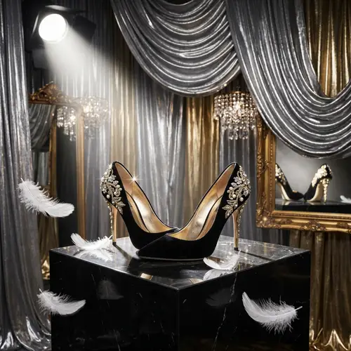 Glamorous High-Heeled Shoes in Fashion Photoshoot