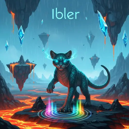 Enigmatic Ibler: Whimsical Being in Surreal Landscape