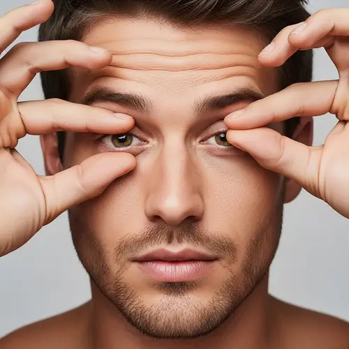 Handsome Man Folding His Eyelid - Unique Eye Movement