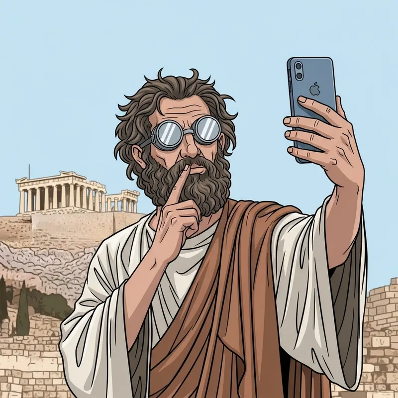 Socrates Taking a Selfie: Ancient Meets Modern