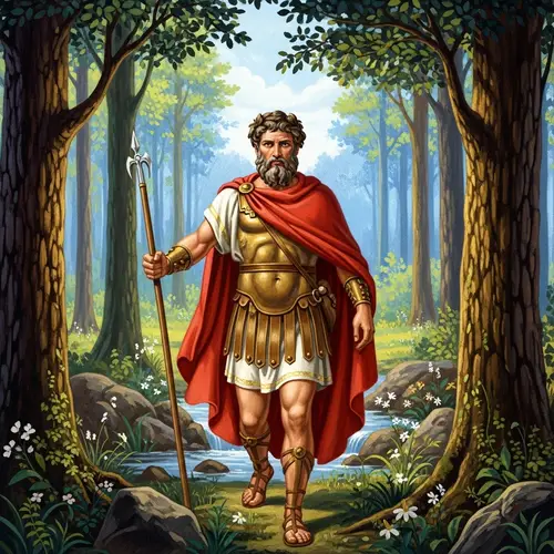 Odysseus: Mythic Greek Hero in Vibrant Forest Adventure