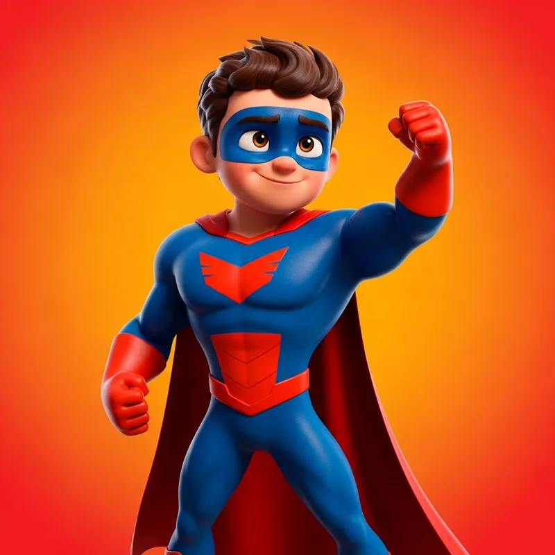 Fun and Mysterious Heroic Cartoon Character for Kids Ages 5-10