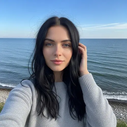 Spring Day Selfie by the Black Sea | Vibrant Landscape Portrait