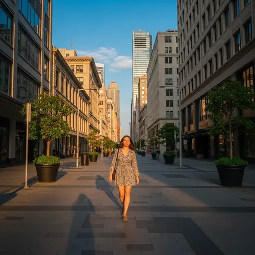 Stylish Summer Top Fashion - Urban Woman in the City