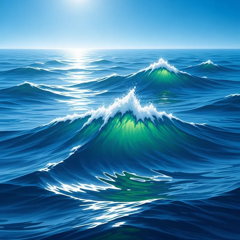 Abstract Ocean Waves: A Visual Symphony Abstract Ocean Waves: A Visual Symphony