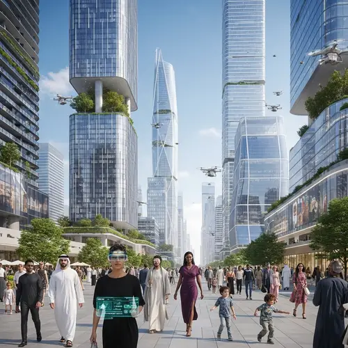Scenic Futuristic Cityscape 2024 | Optimistic Urban Future
