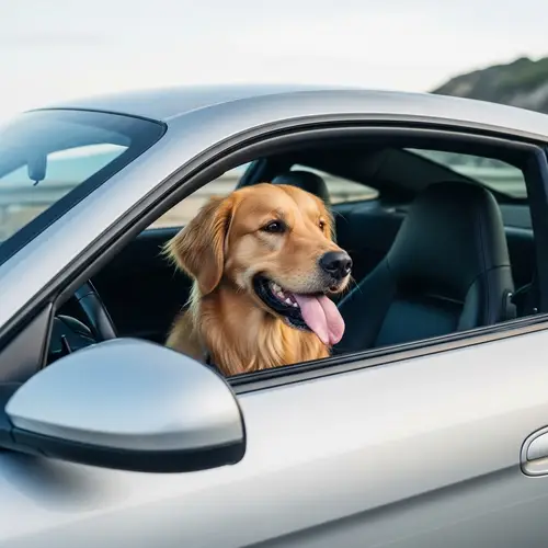Adorable Dog in Sports Car | Coastal Drive Pet Adventure