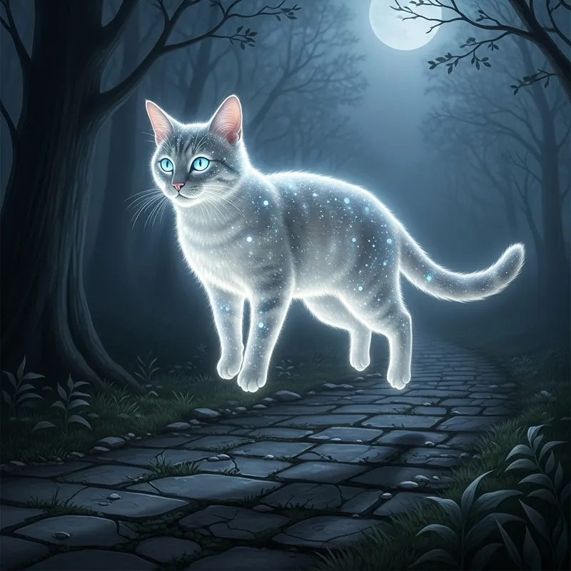 Ethereal Ghost Cat: Enigmatic Feline Beauty