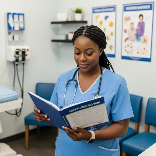 Black Midwife Health Record Book | Pregnancy Care Specialist