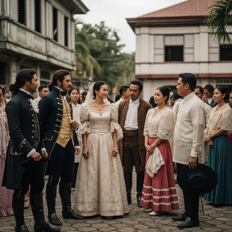 Historic Spanish Colonial Meeting in 19th Century Philippines