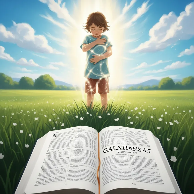 Galatians 4:7 - Biblical Verse Visual Representation