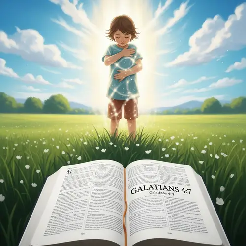 Galatians 4:7 - Spiritual Adoption and Freedom Illustration
