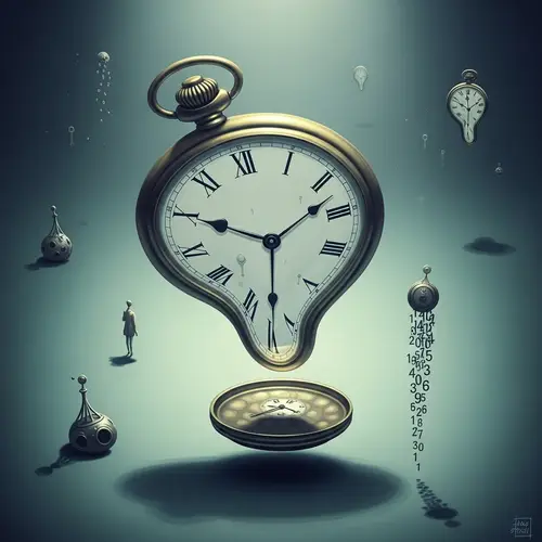 Surrealist Vintage Pocket Watch - Salvador Dalí Style Art