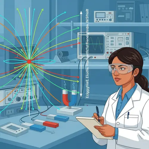 Electromagnetic Field Illustration | Scientific Laboratory Setup