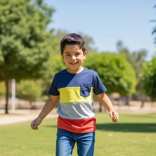 Six-Year-Old Hispanic Boy Playing in Park | Mexico