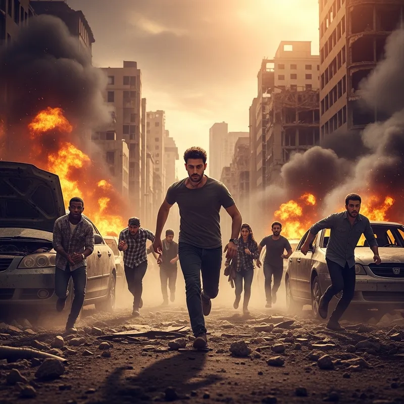 Urgent Evacuation in Ruined City: Chaos and Devastation Unleashed