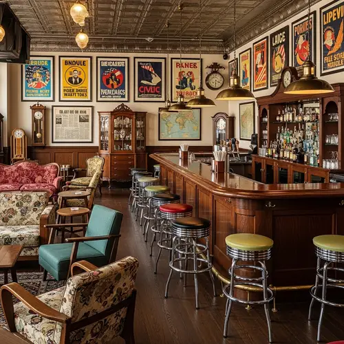 Retro-Styled Furniture for 'The Ringleader' Political Bar