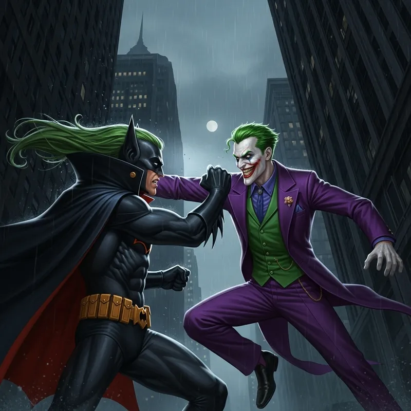 Superhero Victor Battles Dagestani Joker in Urban Showdown